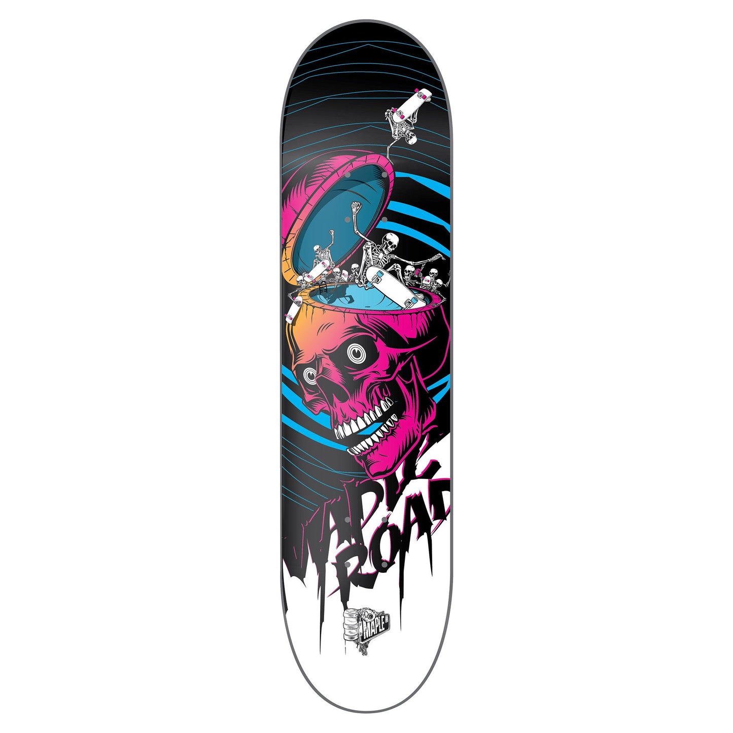 MAPLE ROAD SKATEBOARDS PURPLE SKULL  DECK