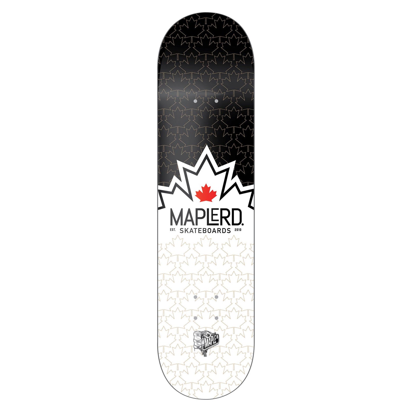 MAPLE ROAD SKATEBOARDS MAPLE LEAF SERIES BLACK DECK
