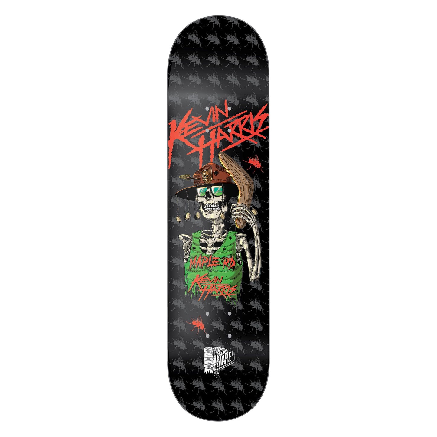 MAPLE ROAD SKATEBOARDS KEVIN HARRIS COLAB DECK BLACK