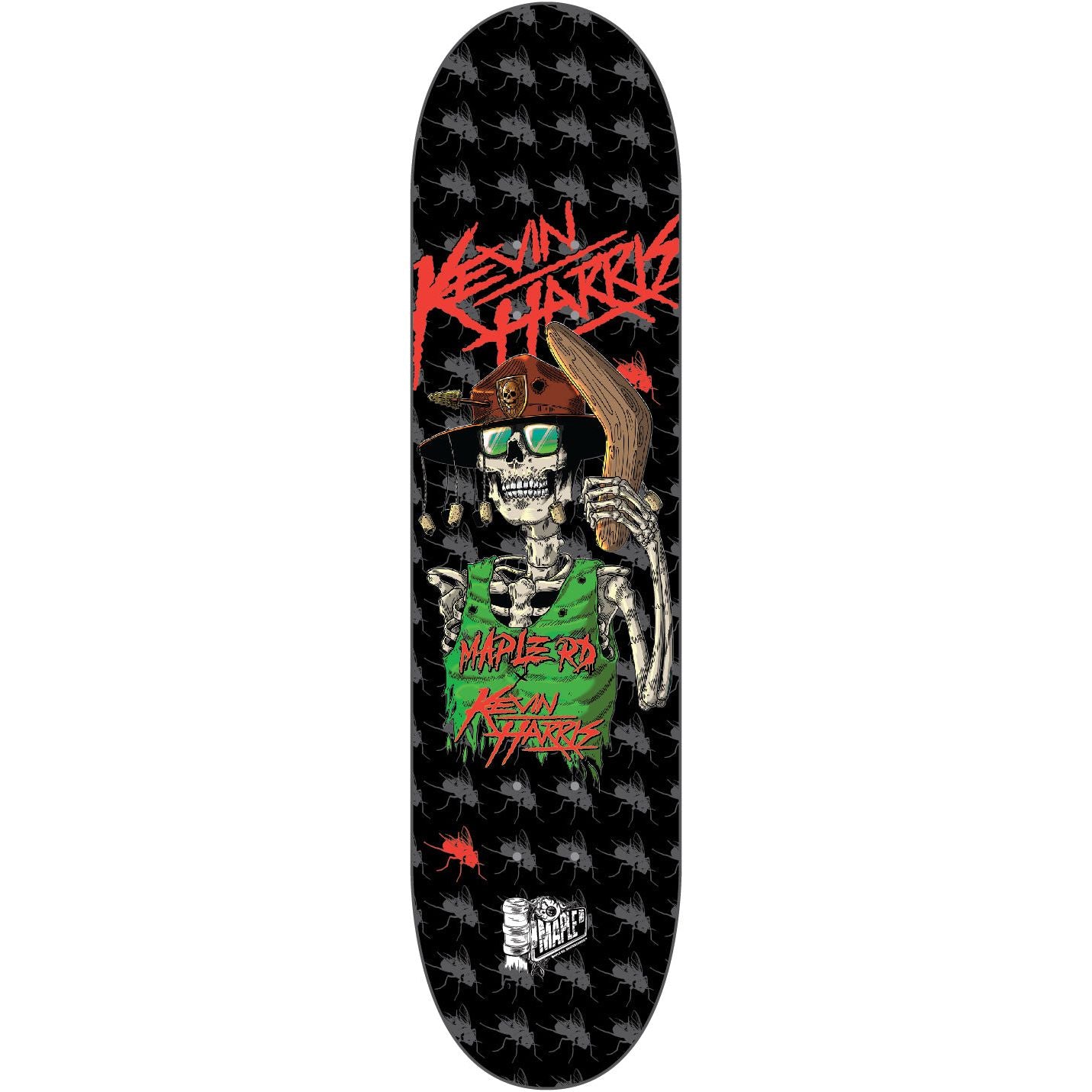 MAPLE ROAD SKATEBOARDS KEVIN HARRIS COLAB DECK BLACK
