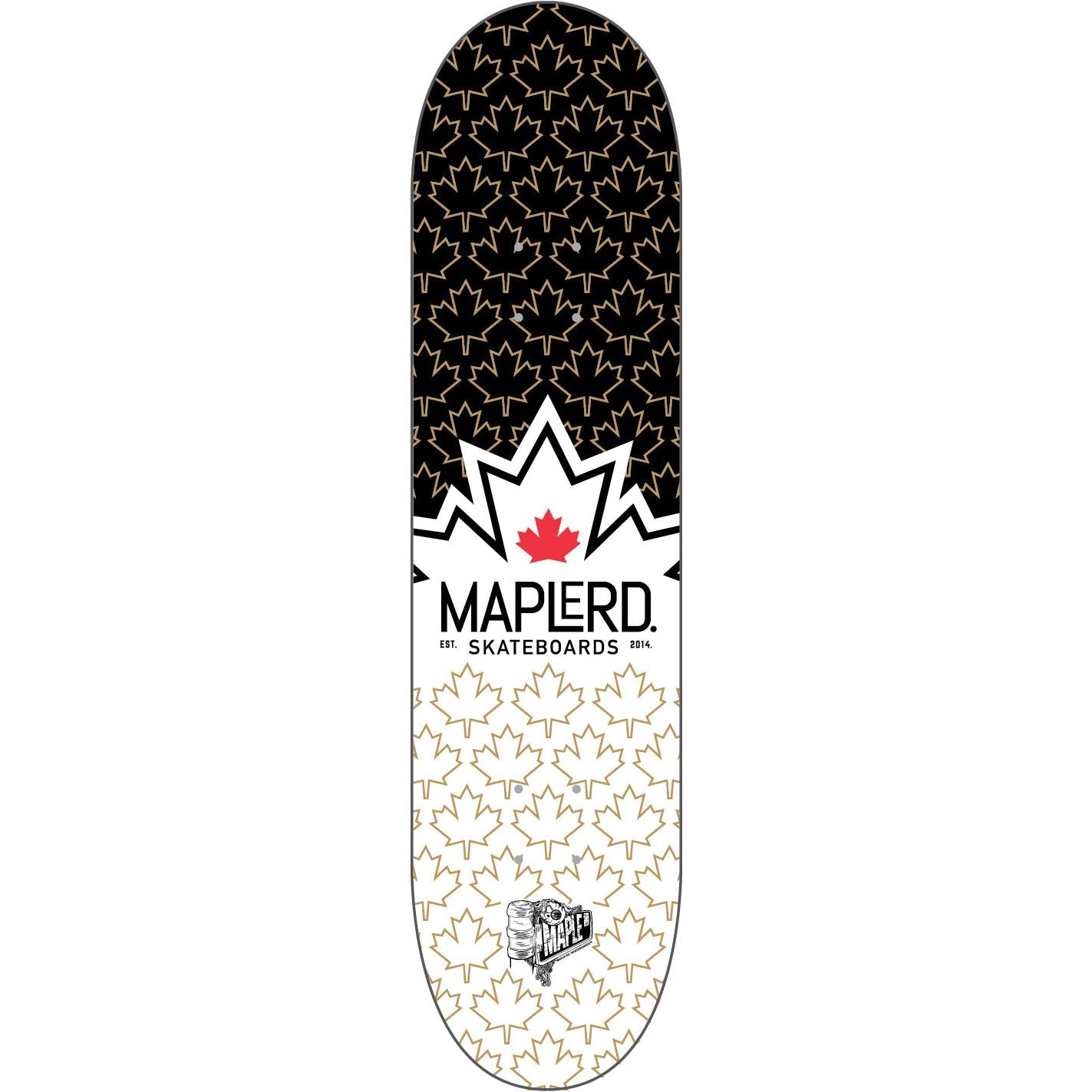 MAPLE ROAD SKATEBOARDS MAPLE LEAF SERIES BLACK DECK