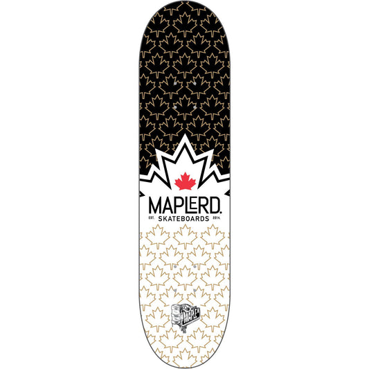 MAPLE ROAD SKATEBOARDS MAPLE LEAF SERIES BLACK DECK
