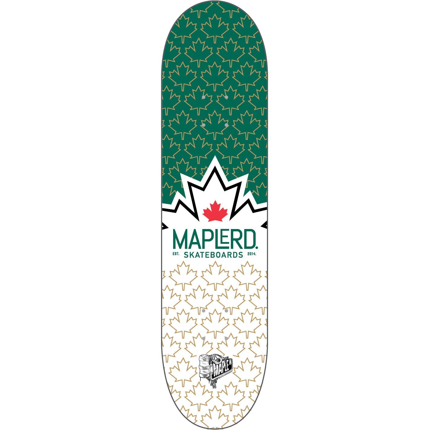 MAPLE ROAD SKATEBOARDS MAPLE LEAF SERIES GREEN DECK RRP $89 CAD