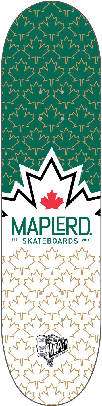 MAPLE ROAD SKATEBOARDS MAPLE LEAF SERIES GREEN DECK RRP $89 CAD